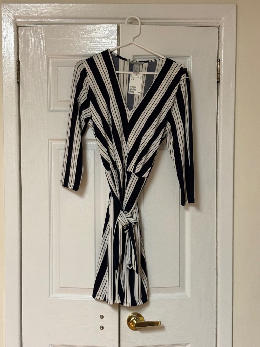 NWT H&M Striped Wrap Dress- Size S